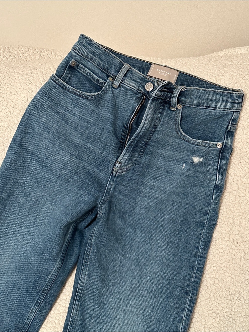 Everlane Indigo High-Rise Straight Jeans